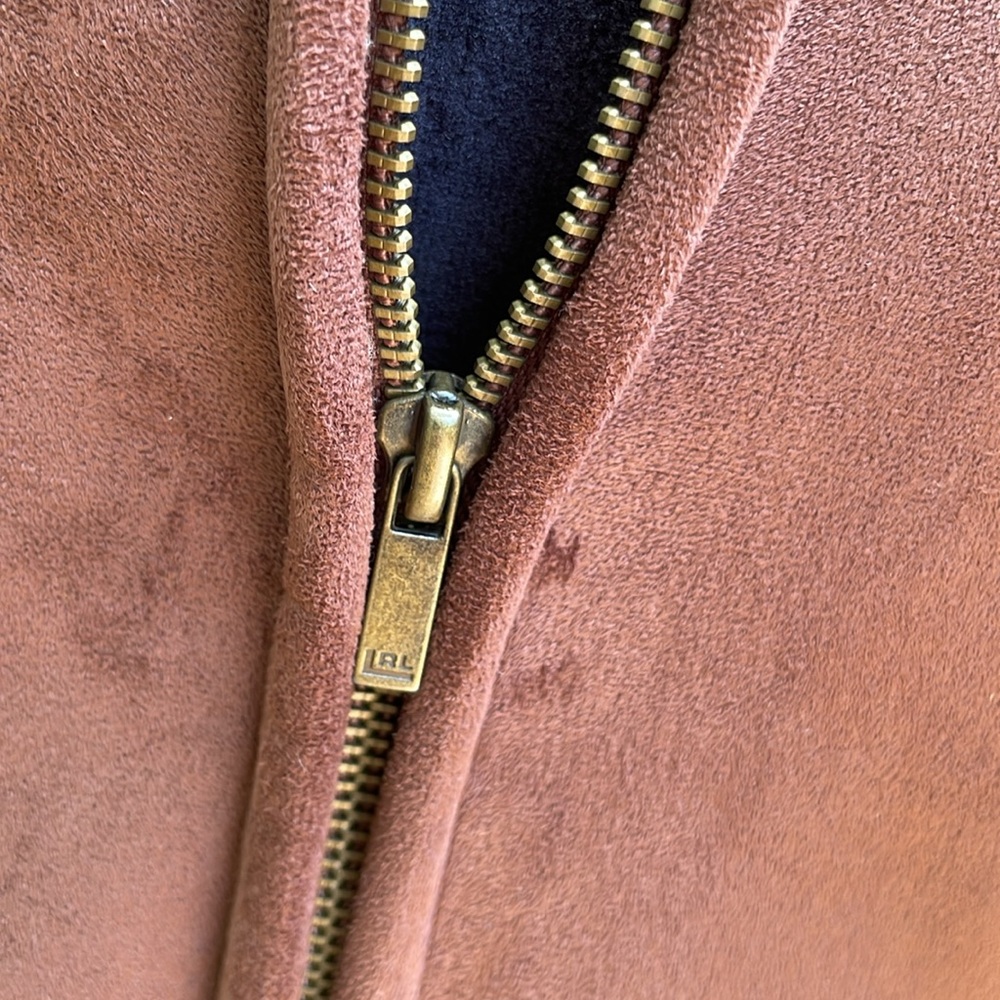 LAUREN RALPH LAUREN VEGAN SHERPA ZIP VEST M - Picture 3 of 15